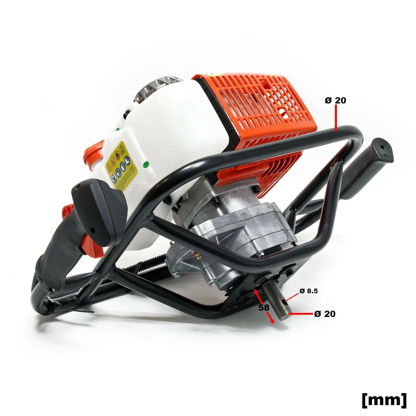 Tarière Thermique Set 63,3 ccm - 3 cv Foret 150mm