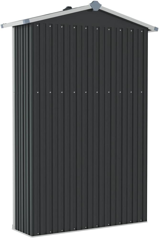 Abri de Jardin Gris - 116x45x175 cm - Acier Galvanisé