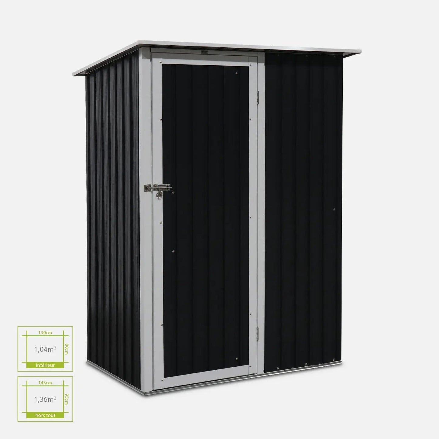 Abri de Jardin Métal 1,36m²