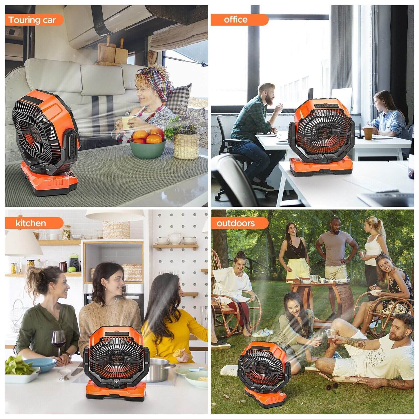 Ventilateur de Camping sans Fil 3 en 1