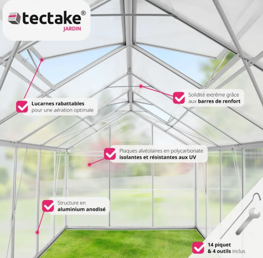 Serre de Jardin avec Fondation Isolation Thermique