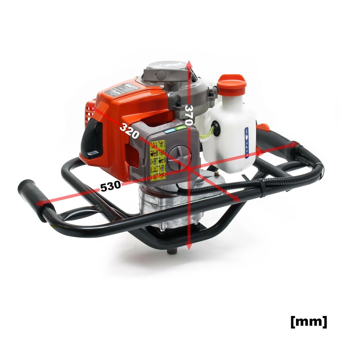 Tarière Thermique Set 63,3 ccm - 3 cv Foret 150mm