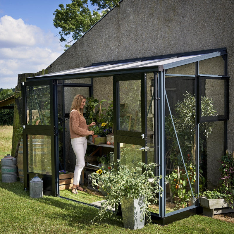 Serre Veranda Aluminium Anthracite et Verre Trempé - 4,4m²