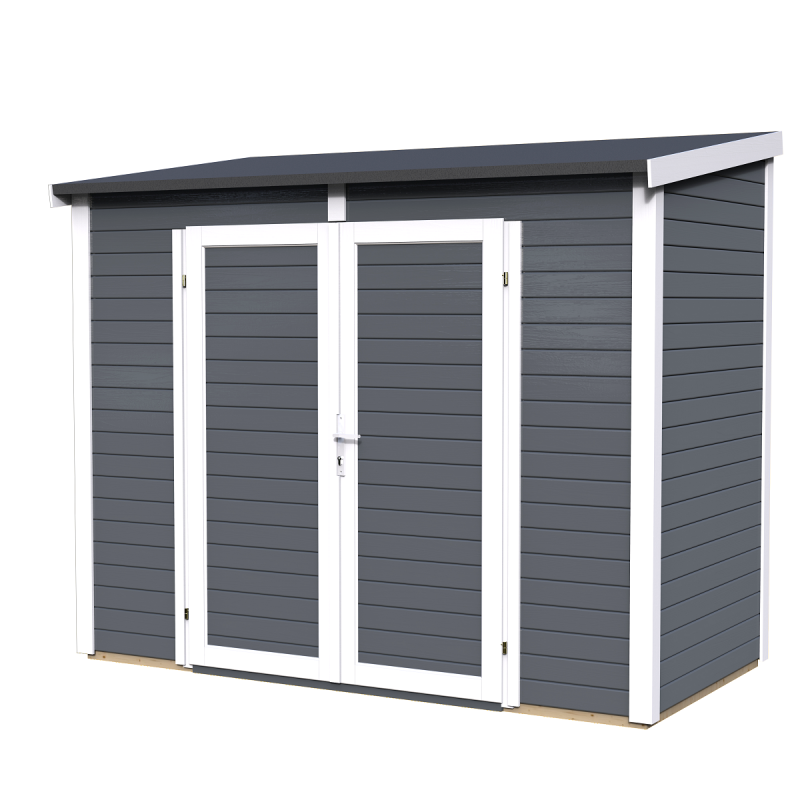 Abri de Jardin en Bois Anthracite - 3,49m²