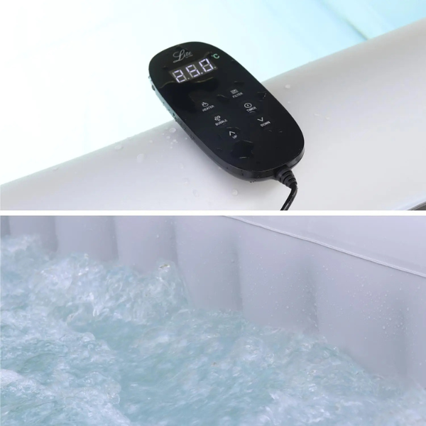 Spa gonflable 4 places carré anthracite