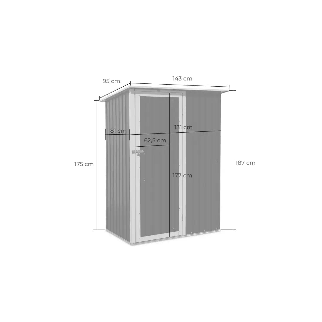 Abri de Jardin Métal 1,36m²