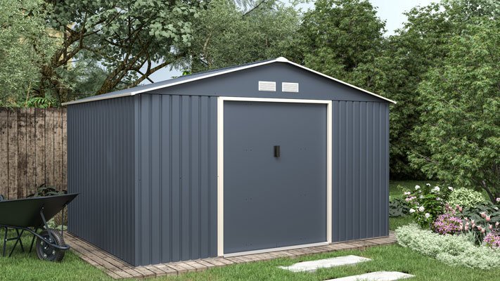 Abri de jardin métal 8.67m² – Prix d’usine