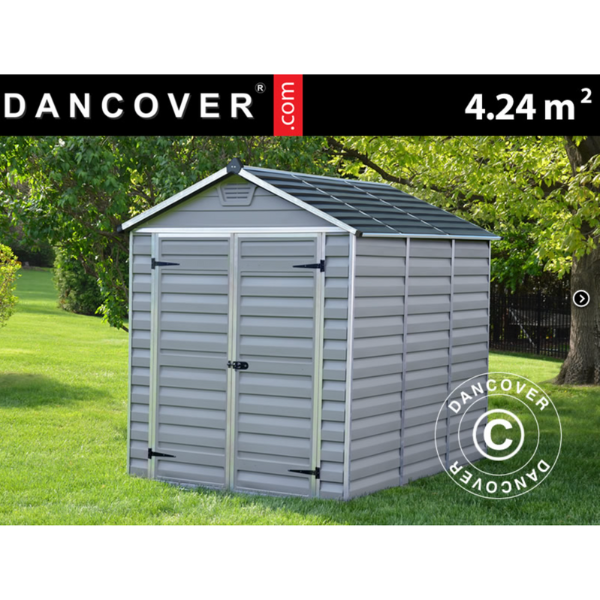 Abri de jardin en polycarbonate 1,85x2,29x2,17m