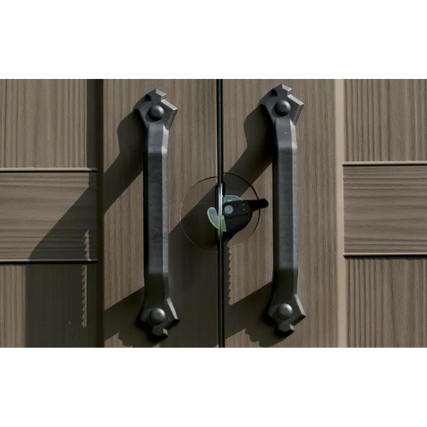 Abri de jardin en résine 4,7 m² Beige et marron