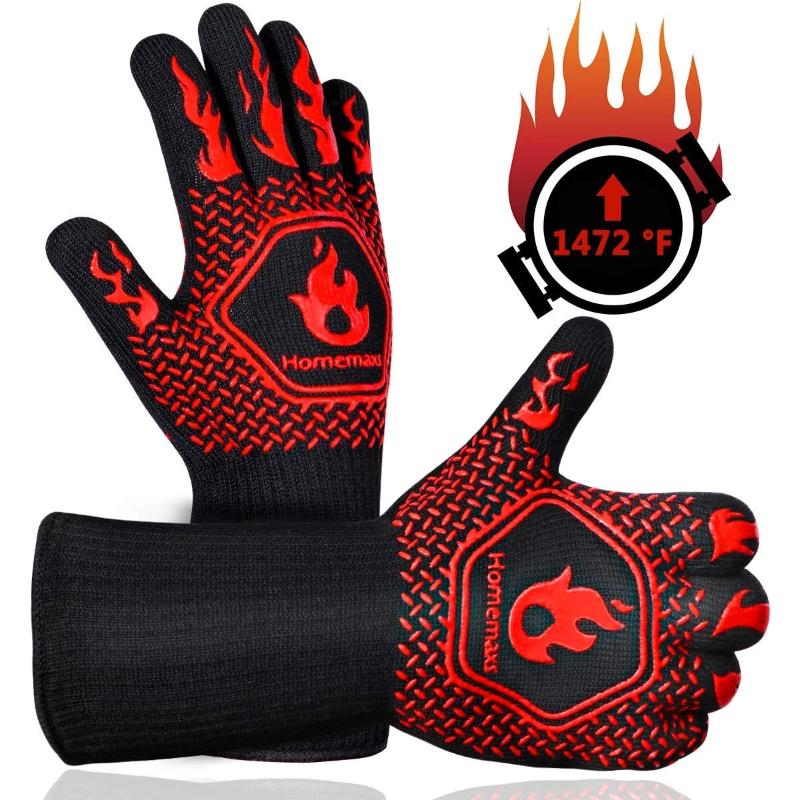 Gants de Barbecue Mitaines Résistantes à la Chaleur