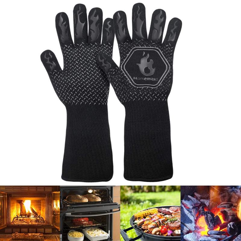 Gants de Barbecue Mitaines Résistantes à la Chaleur
