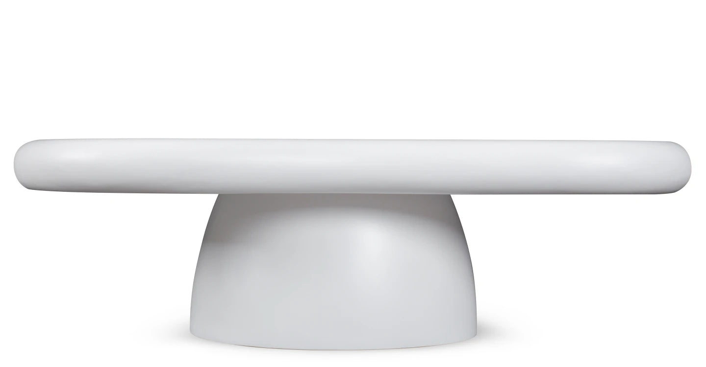 Table Basse Fibre de Verre - Blanc Coco