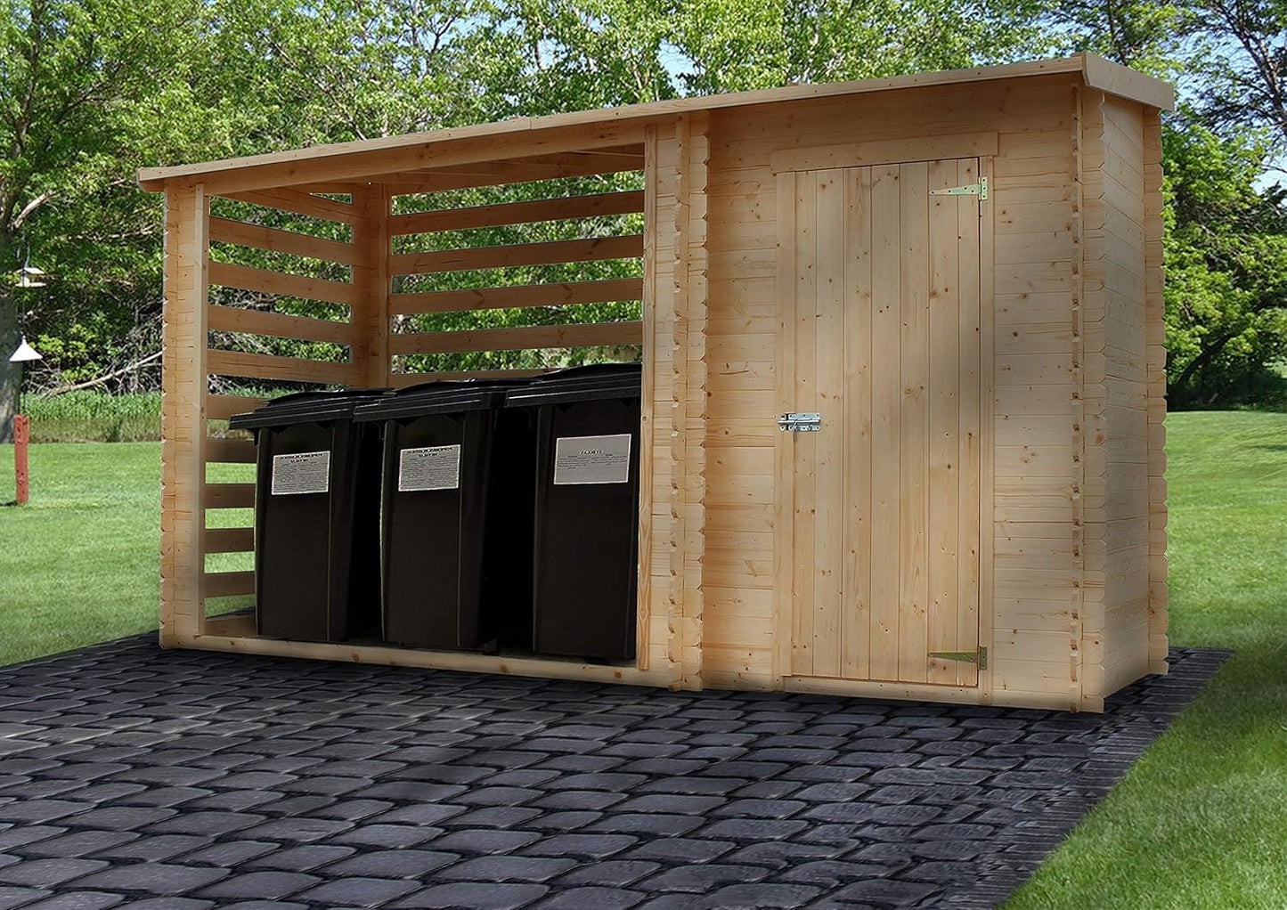 Abri de Jardin 1,1 m2 + Abri à Bûches 3.8 m3