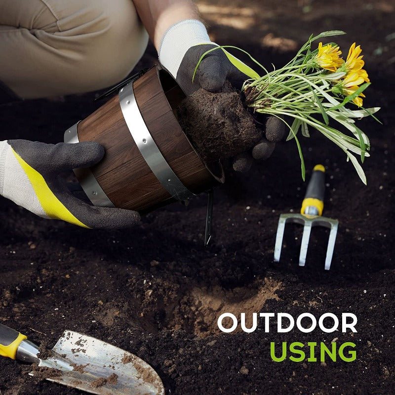 Jardinières en Bois Rustiques avec Ensemble d'Outils de Jardin
