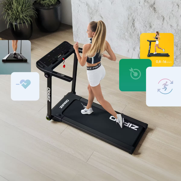 Tapis de course pliant Zipro Pacto 125 x 45 cm, 16 km/h