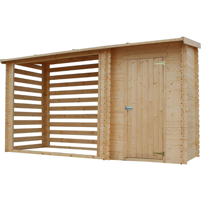 Abri de Jardin 1,1 m2 + Abri à Bûches 3.8 m3