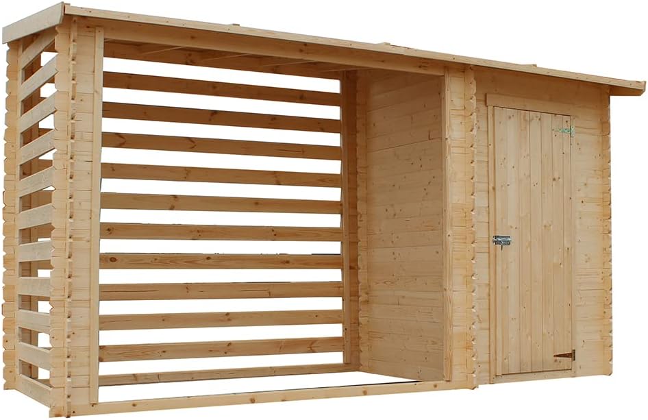 Abri de Jardin 1,1 m2 + Abri à Bûches 3.8 m3