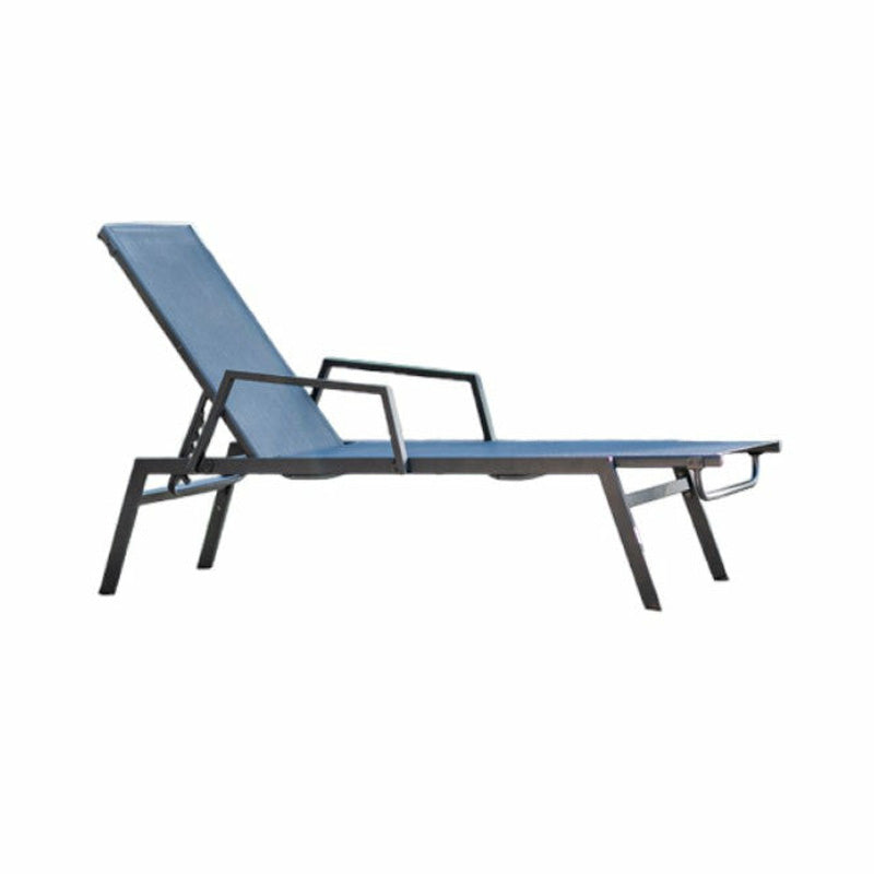 Bain de soleil Alban - 4 crans - acier & textile - noir