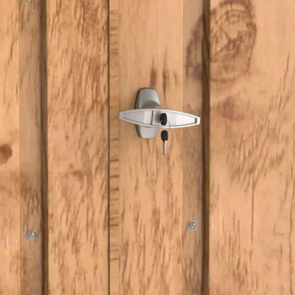 Abri à vélos en métal 1,74m² imitation bois avec kit ancrage