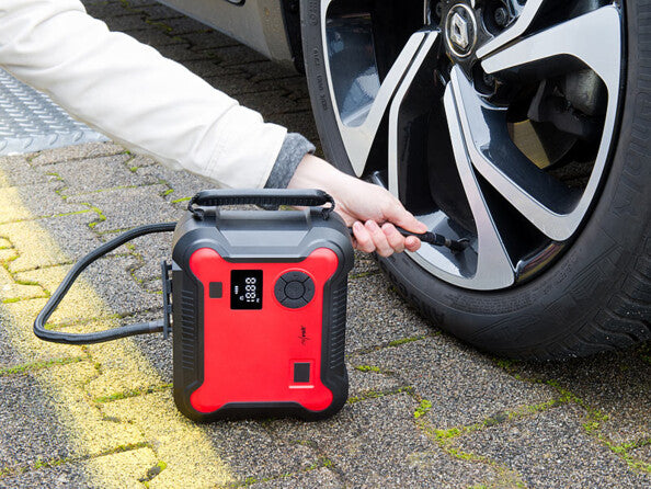 Batterie 16 Ah avec Aide au Démarrage et Compresseur