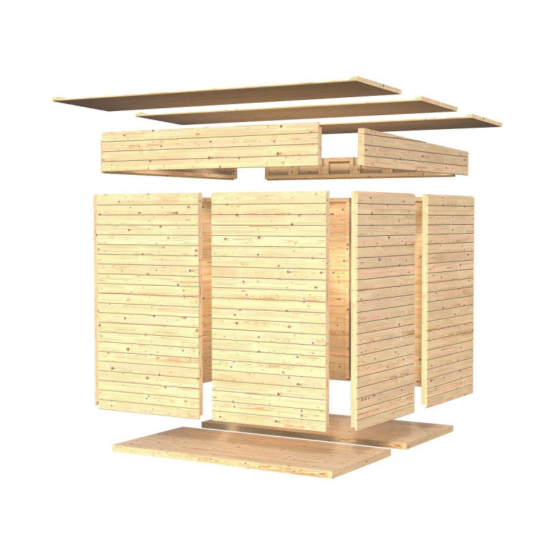 Abri de Jardin en Bois Anthracite - 3,49m²
