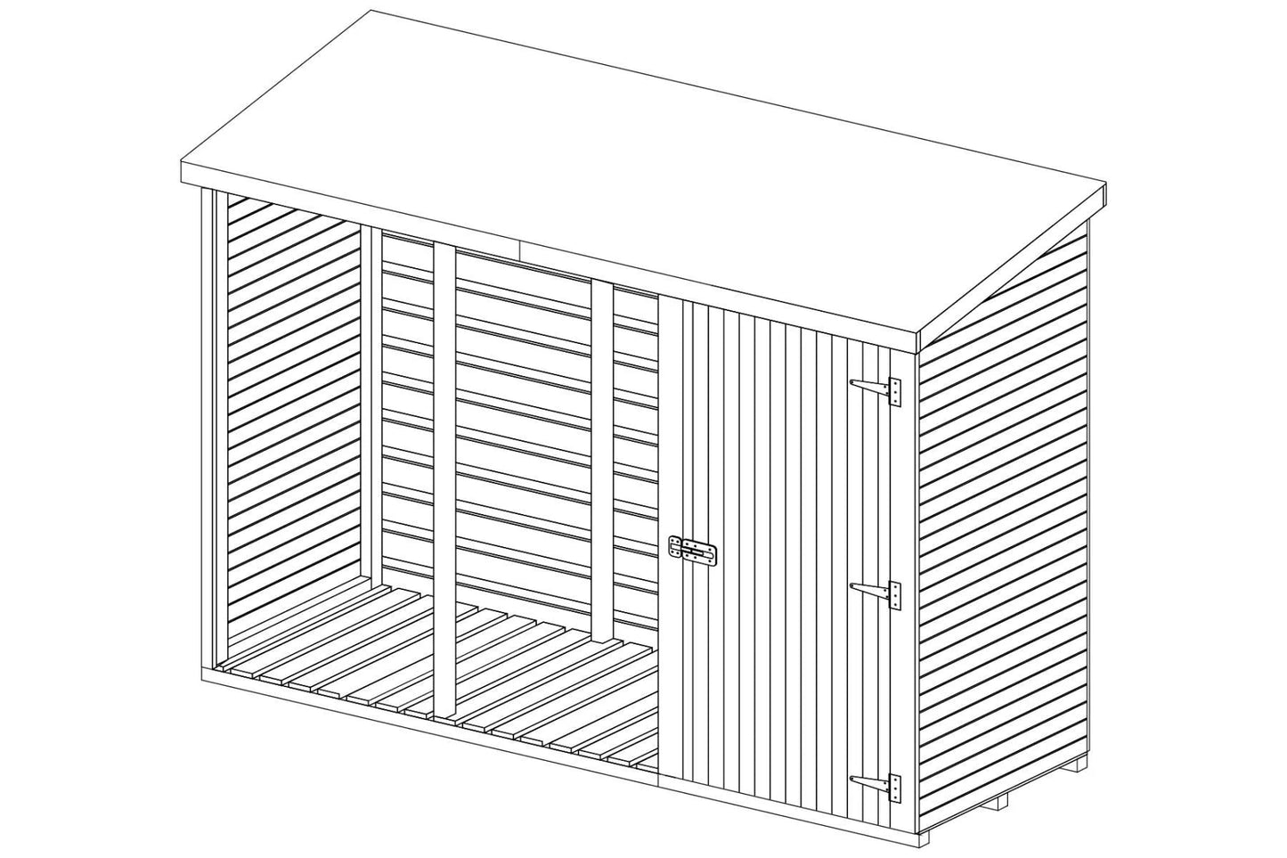 Abri pour Bois de Cheminée - Panneau Arrière
