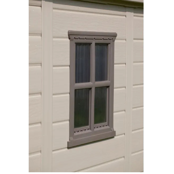 Abri de jardin en résine 4,7 m² Beige et marron