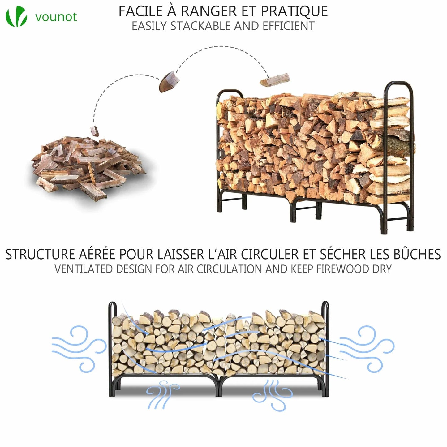 Serre Bûche 2m avec Housse de Protection