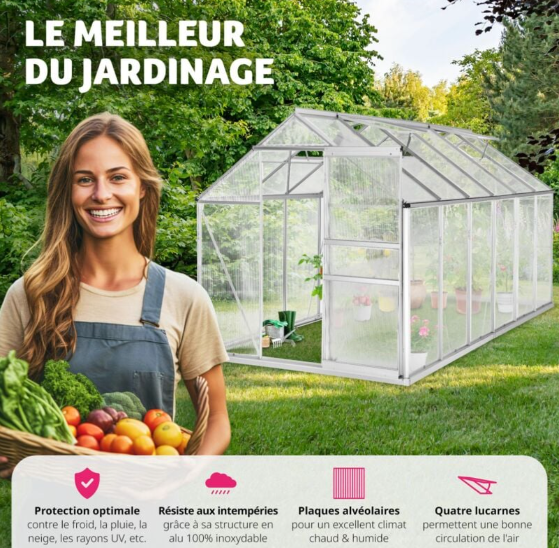 Serre de Jardin avec Fondation Isolation Thermique