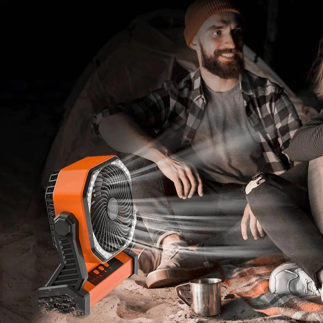 Ventilateur de Camping sans Fil 3 en 1