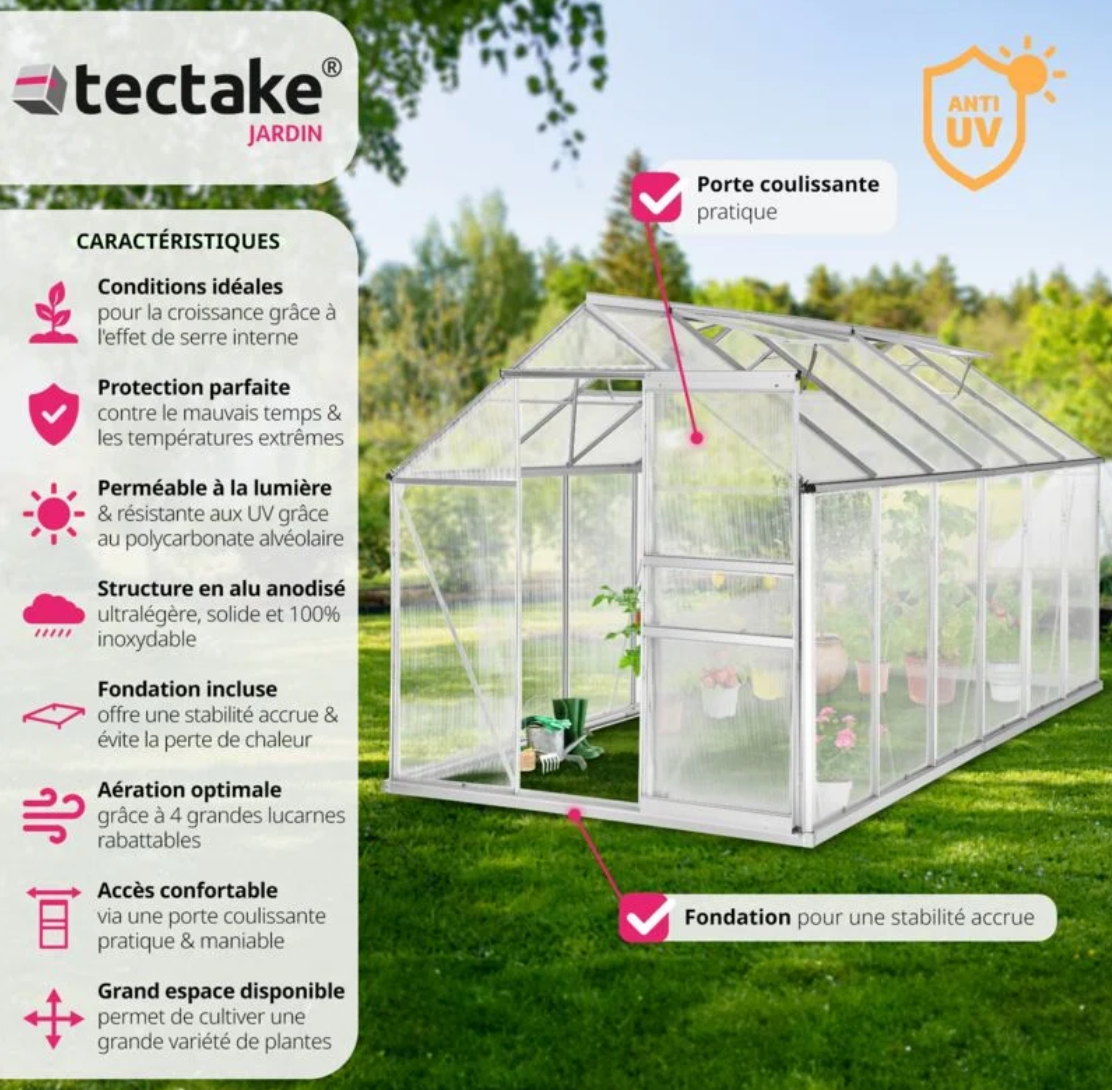 Serre de Jardin avec Fondation Isolation Thermique