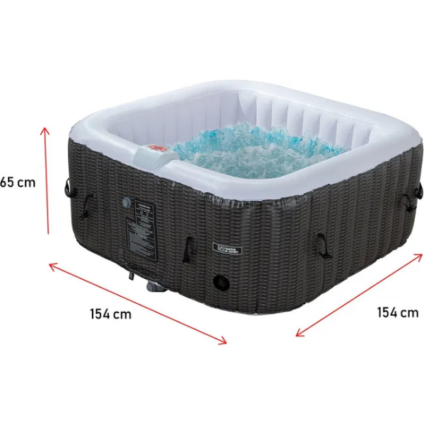 Spa gonflable en PVC - 4 places - Marron/crème