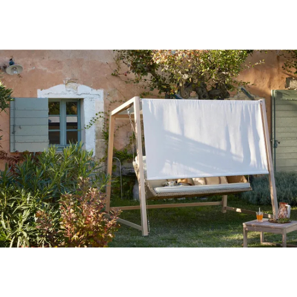 Balancelle 3 places en acier beige