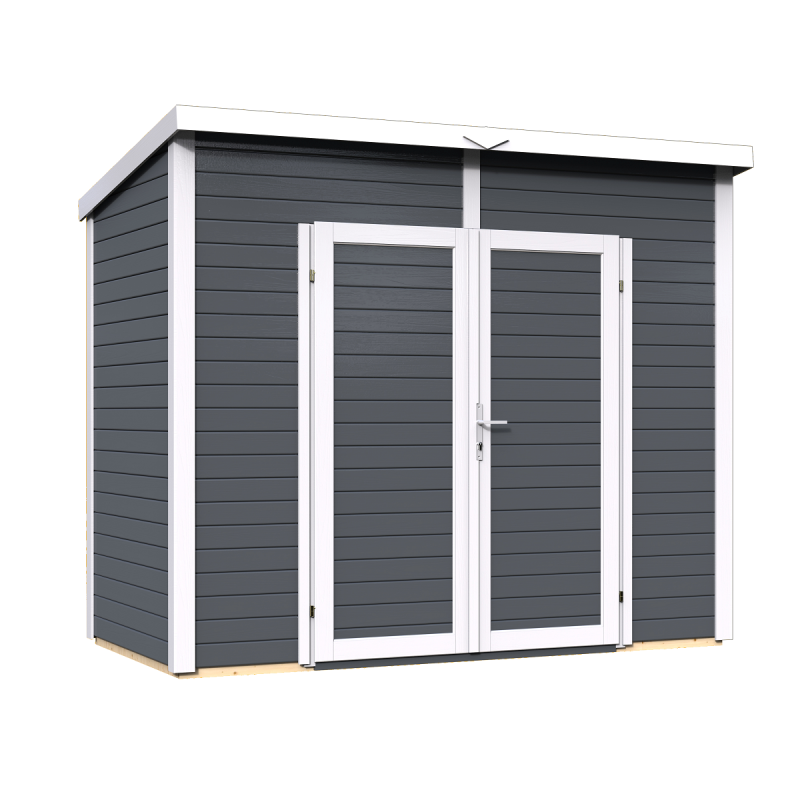 Abri de Jardin en Bois Anthracite - 3,49m²