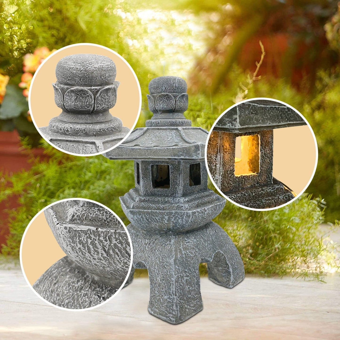 Lanterne Japonaise Solaire pour Éxterieure