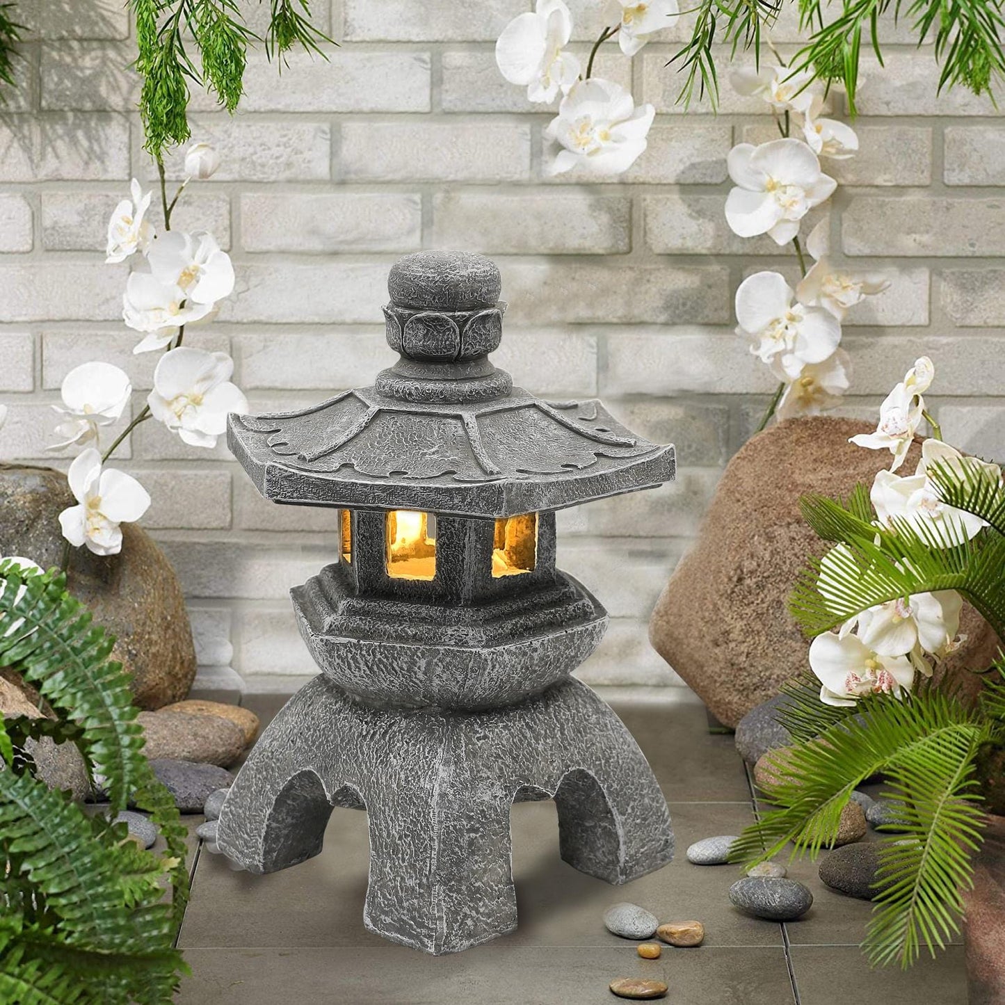 Lanterne Japonaise Solaire pour Éxterieure