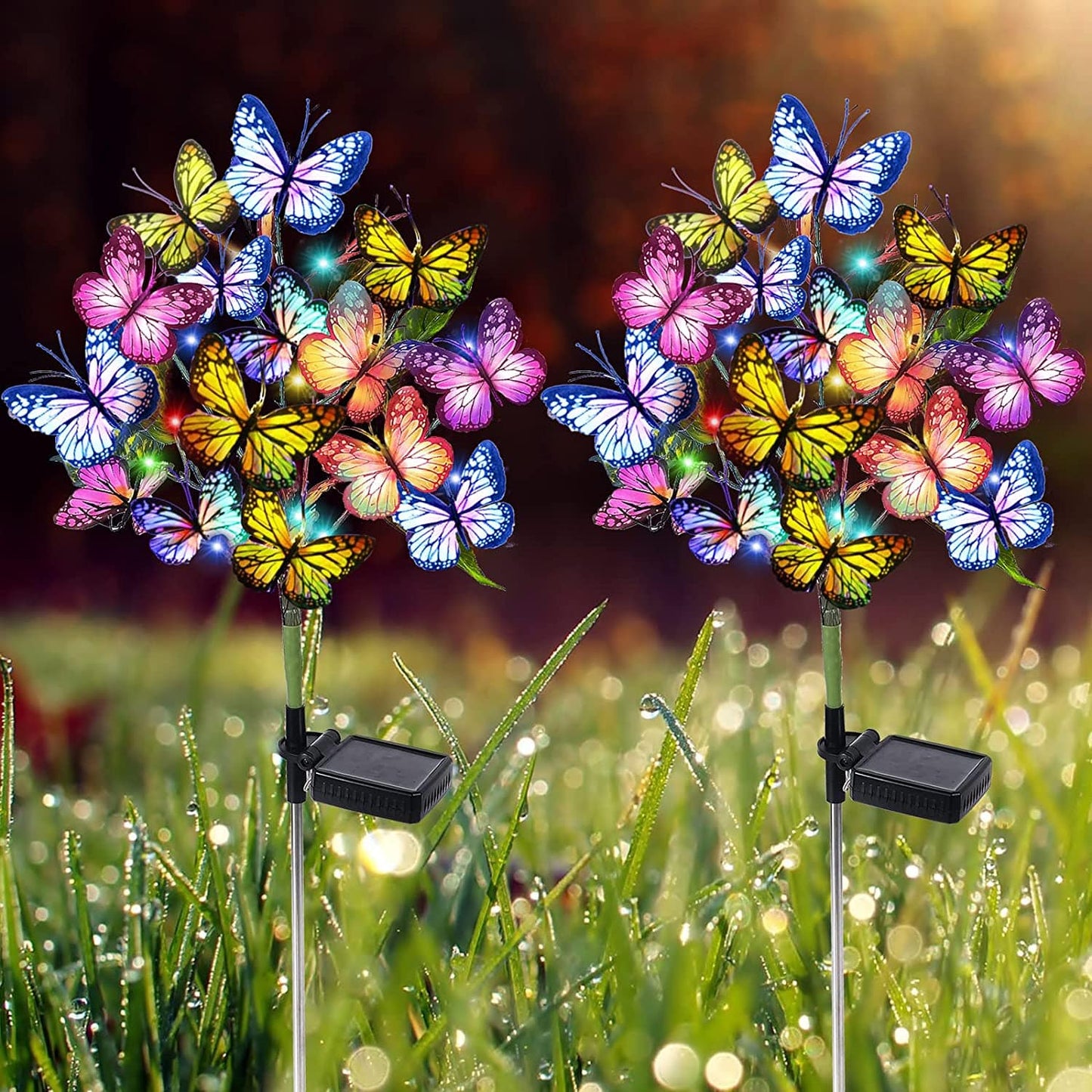 Lampe Solaire d'Extérieur Papillons