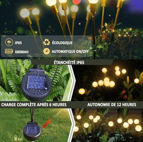 Lampes LEDs Lucioles à Énergie Solaire