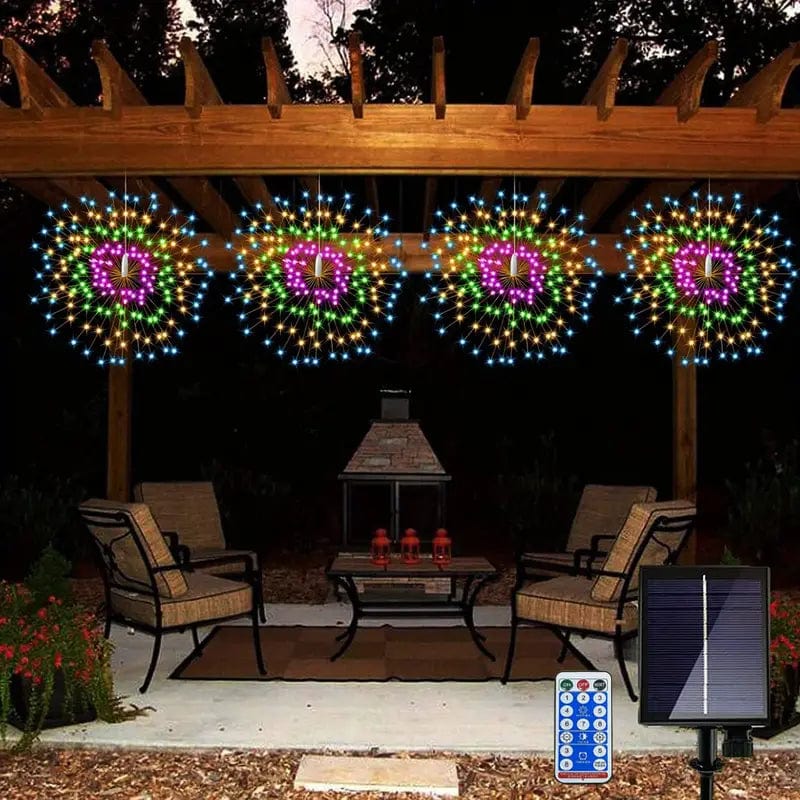 Lumières Solaires Suspendues Feux d'Artifice