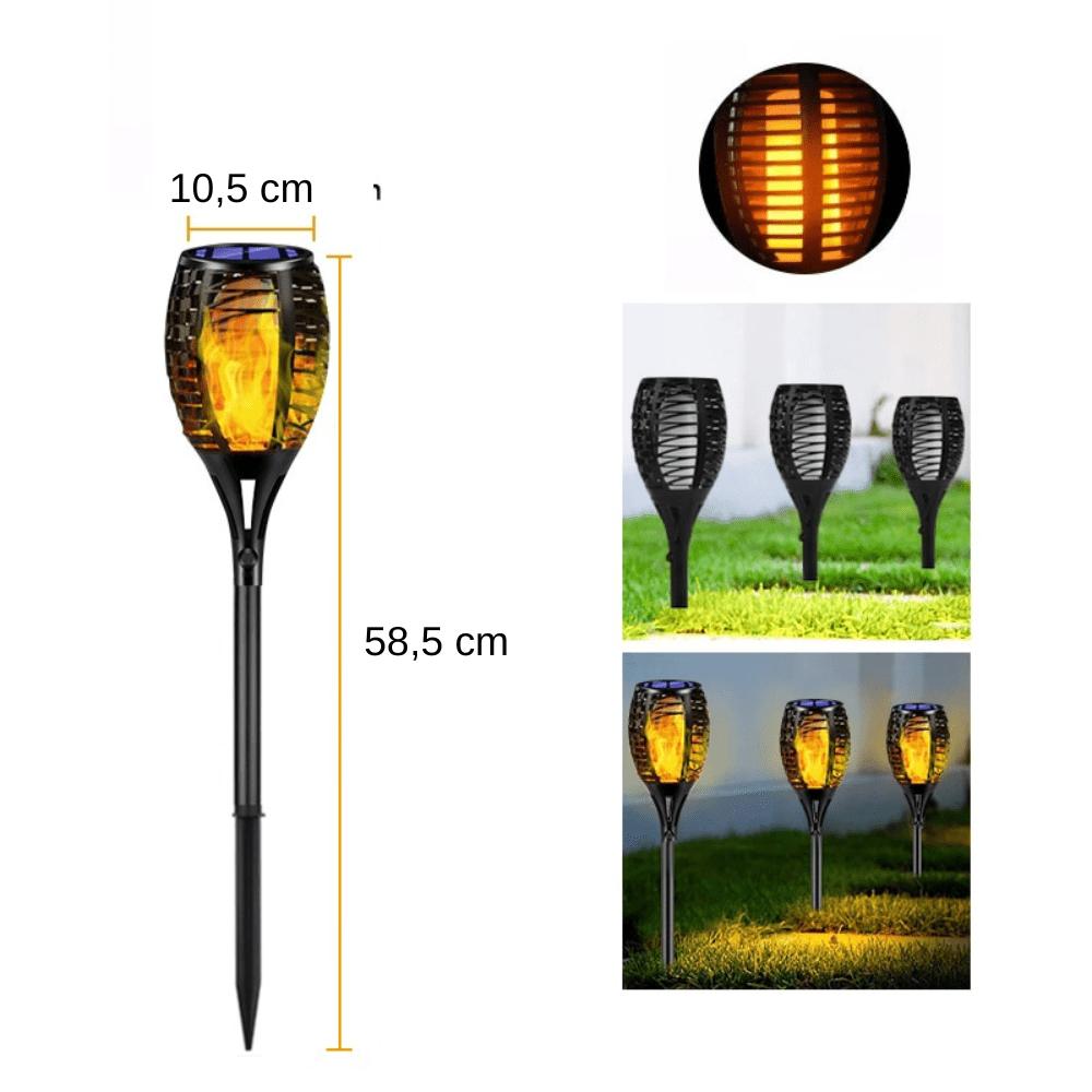 Torche Effet Flamme - Lot de 2