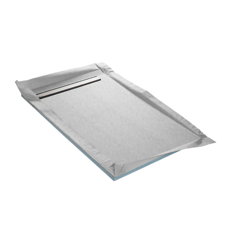 Receveur à carreler 185x100cm MARMOX RC185100MONO - Mono pente - Avec grille caniveau inox excentrée