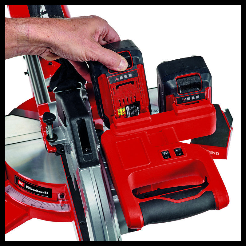 Scie a onglet radiale sans fil 36V Ø210 EINHELL TE-SM 36/210 Li-Solo Power X-Change - Machine nue