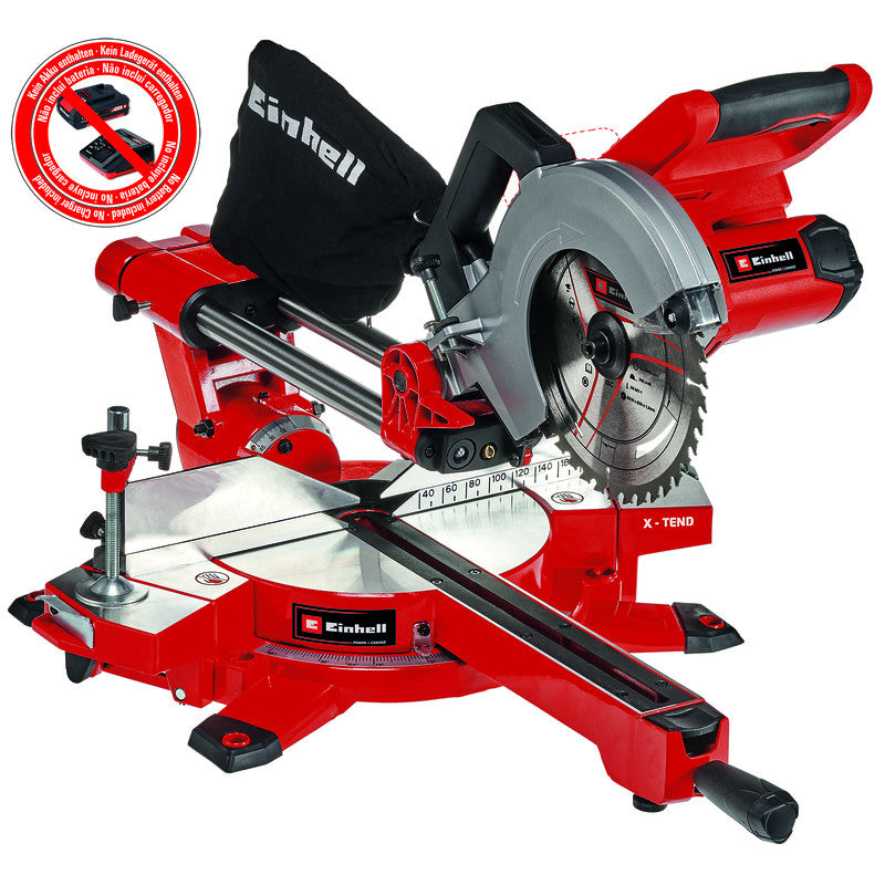 Scie a onglet radiale sans fil 36V Ø210 EINHELL TE-SM 36/210 Li-Solo Power X-Change - Machine nue