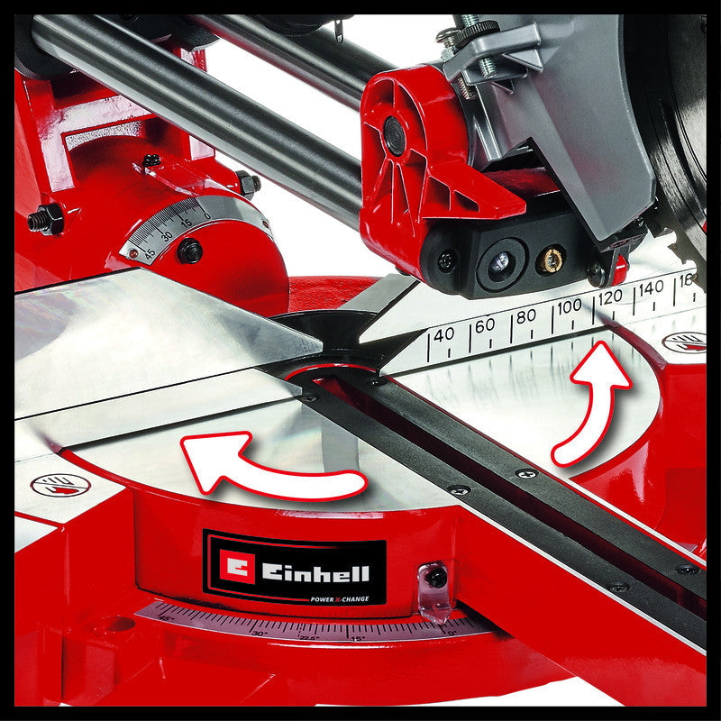 Scie a onglet radiale sans fil 36V Ø210 EINHELL TE-SM 36/210 Li-Solo Power X-Change - Machine nue