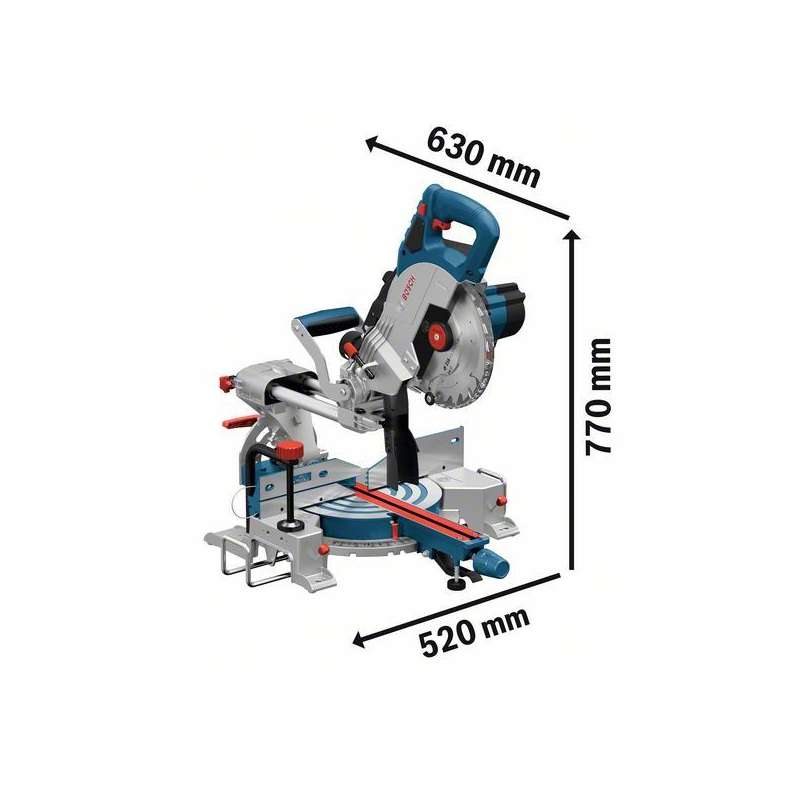Scie à onglets sans-fil BOSCH 0601B41000 - GCM 18V-216 Professional Biturbo - 18V - Ø 216mm (Machine Nue)
