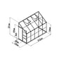 Serre Adossée - 3,9m² - Verte - en Polycarbonate 4mm