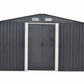 Abri de jardin en acier galvanisé gris 12,5 m² – Prix d’usines