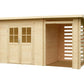 Abri de jardin bois Katy – 4,44 + 3 m² – Prix d’usine
