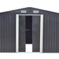 Abri de jardin en acier galvanisé gris 12,5 m² – Prix d’usines
