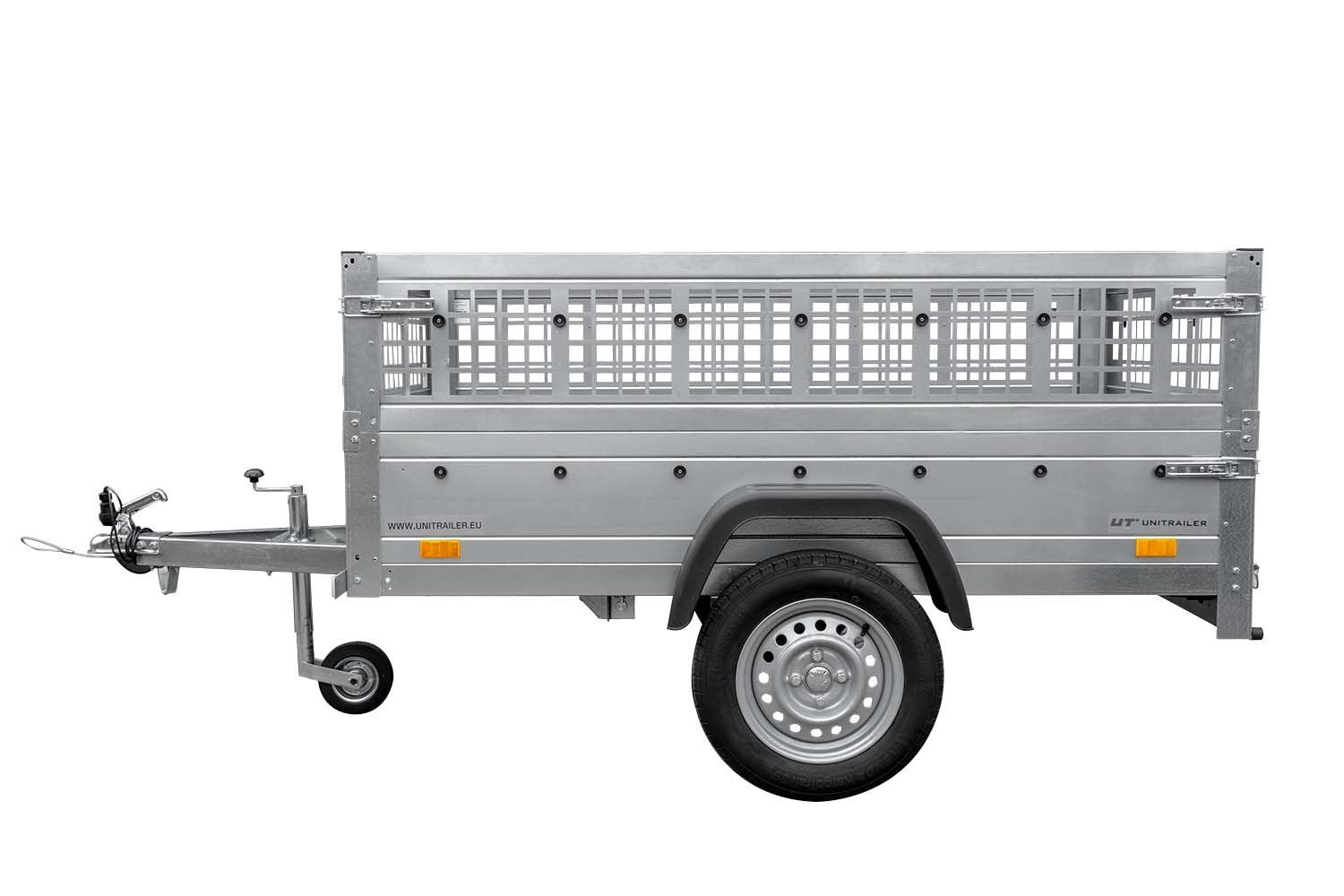 Top remorque garden trailer 200 kipp avec rehausses grillagées et roue jockey – Neuf – Prix Destockage